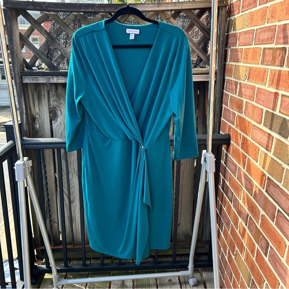 Charter Club Wrap Teal Dress XXL - Picture 1 of 6